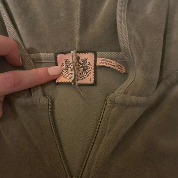 COPY - Grey Juicy Velour Hoodie - Picture 4 of 4